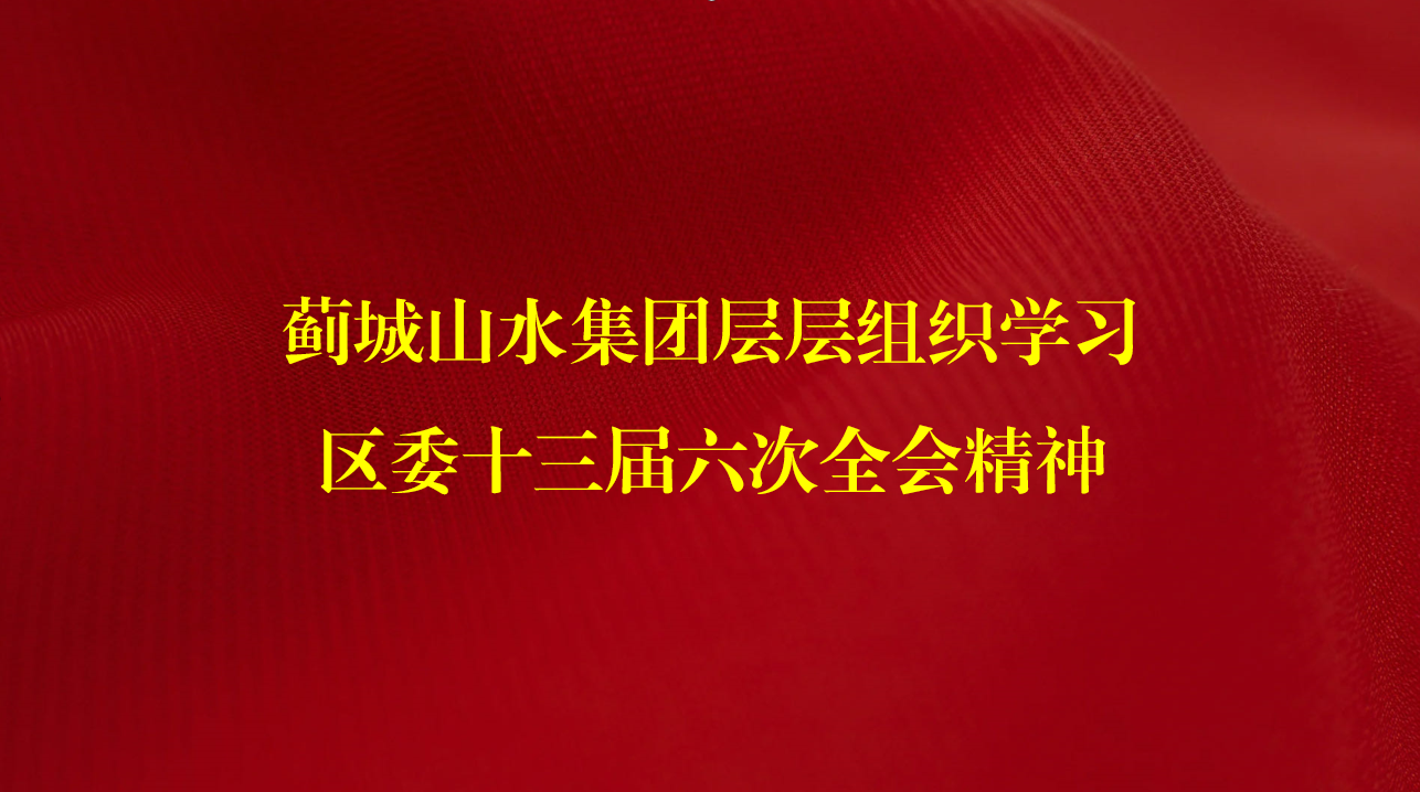 蓟城山水集团层层组织学习区委十三届六次全会精神